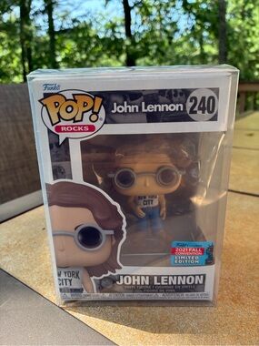 Funko Pop! Rocks: John Lennon (New York City T-Shirt) #240. Ltd Edition w/ Cover